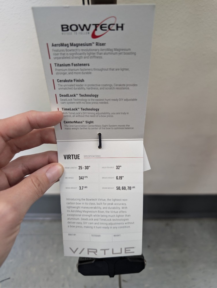 Bowtech Virtue tan RH 70 pounds