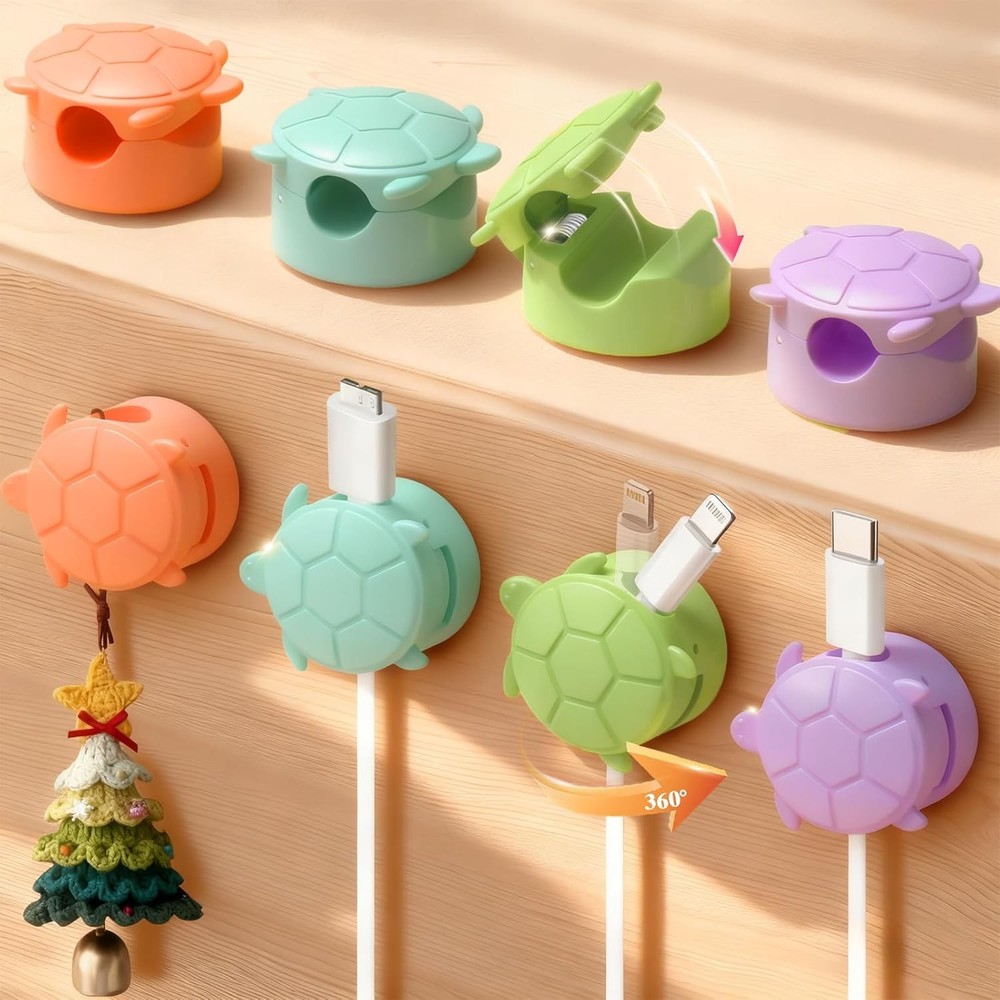 Rotatable Cable Clips, Cord Organizer Spring Clip Cord Holder for