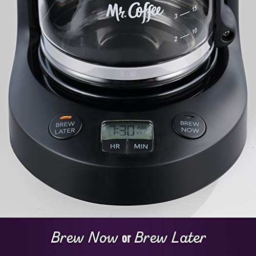 Programmable Coffee Maker 5 Cups with Auto Pause Glass Carafe Compact Design