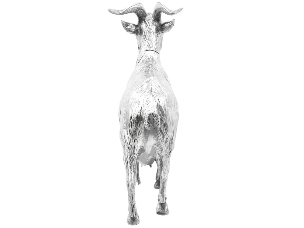 Antique German Sterling Silver Goat Sugar Box 1901
