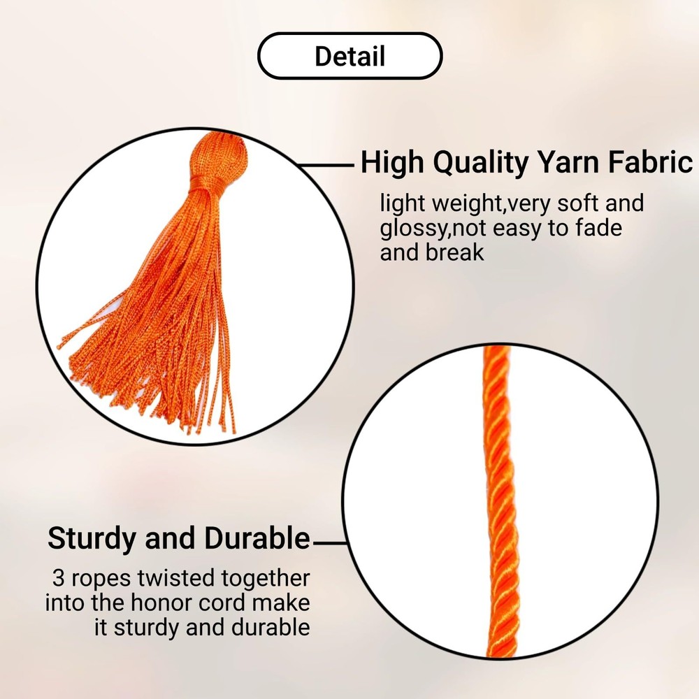 Graduation Honor Cords 68" Long Orange