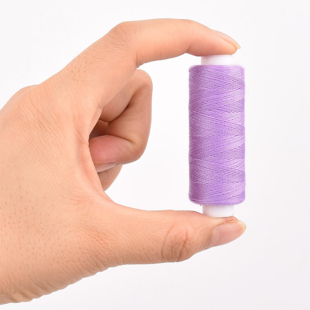 Sewing Thread Kit 30 Colors Polyester 250 Yard Each Spools Sewing Threads Emb...