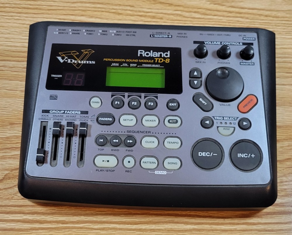 Roland TD-8 Drum Module Digital Programmable Built-in Effects MIDI Works, Tested