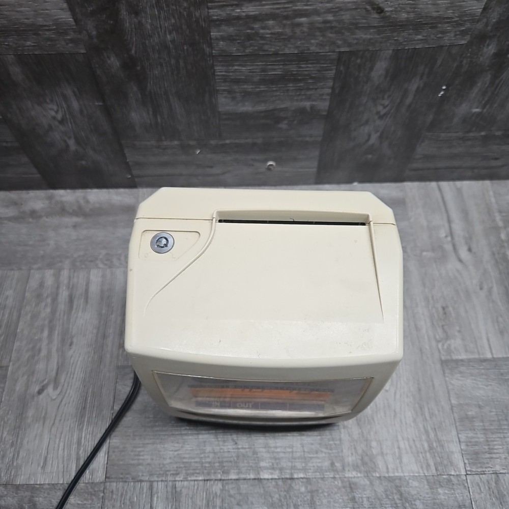 Lathem 7000E Time Clock Working No Key Wall Mount