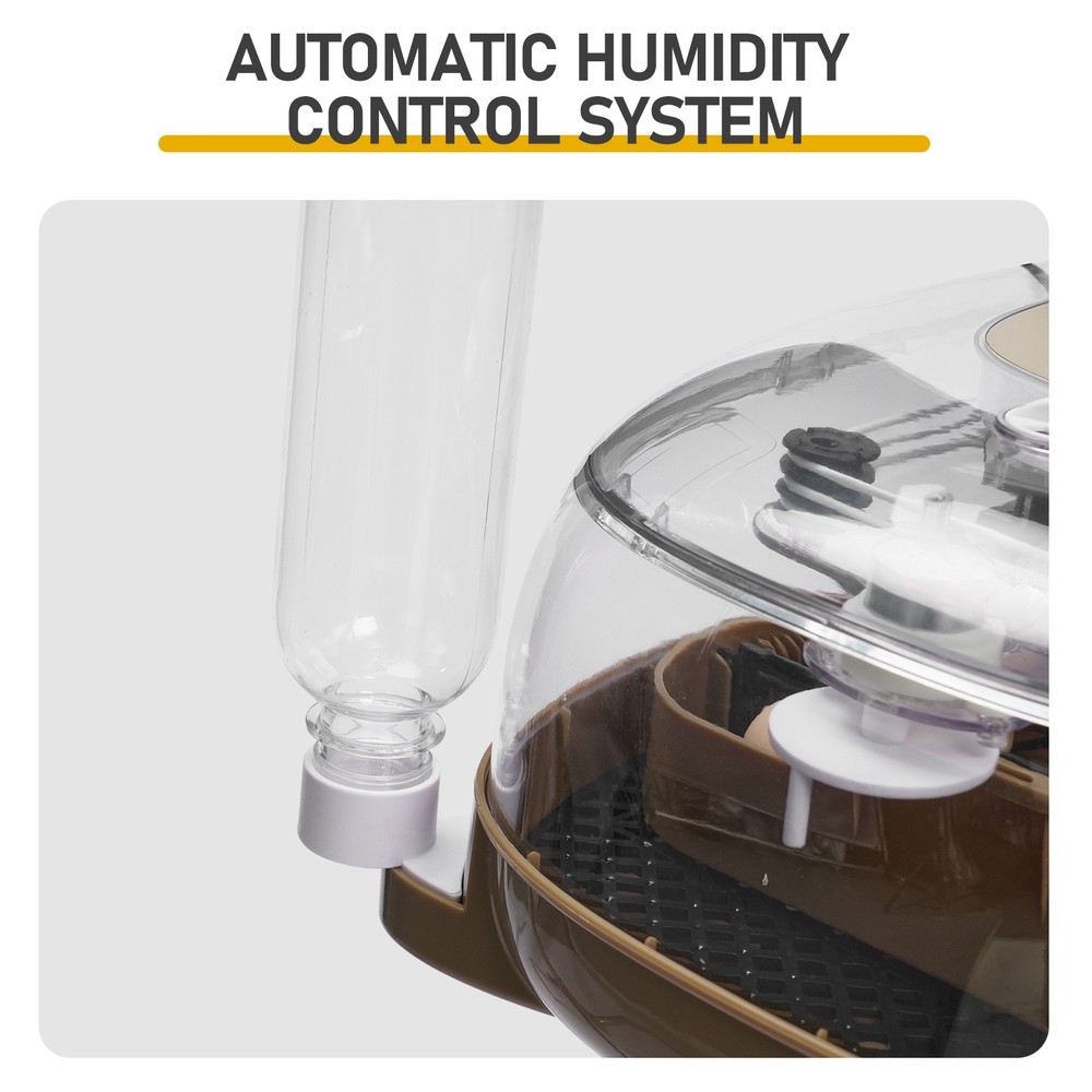 24 Eggs Incubator with Automatic Egg Turning, Temperature & Humidity Control, Ex