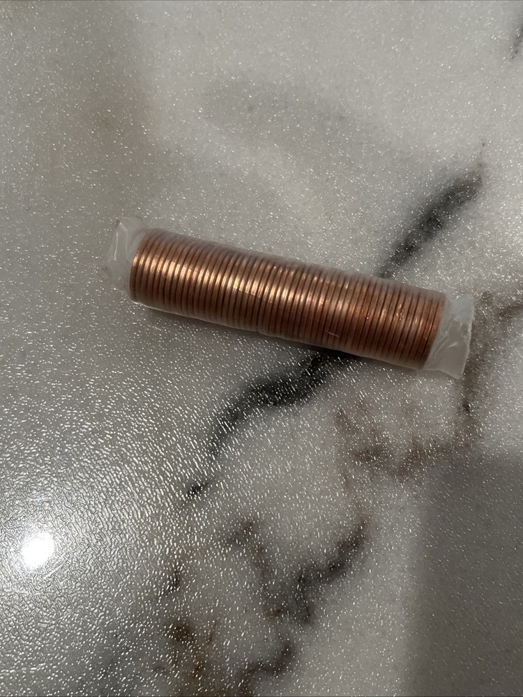 1992 P Penny Bu Roll, 50 Coins In Plastic Roll, Nice