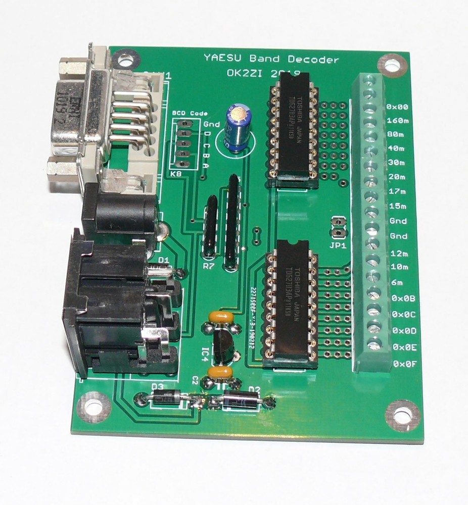 Automatic 16-outputs band decoder (YAESU,Microham MK2R, Elecraft K3) bare PCB