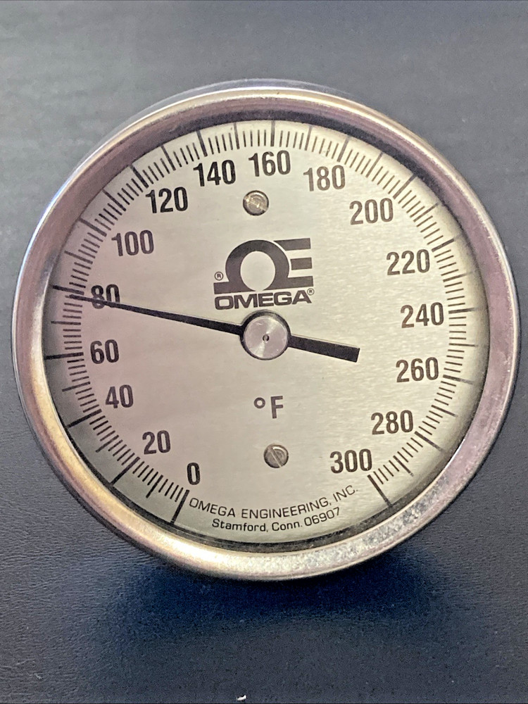 Omega Engineering 0-300F Thermometer Stainless