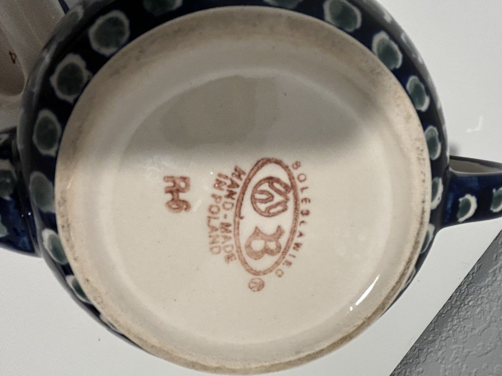 Polish Pottery Teapot With Lid