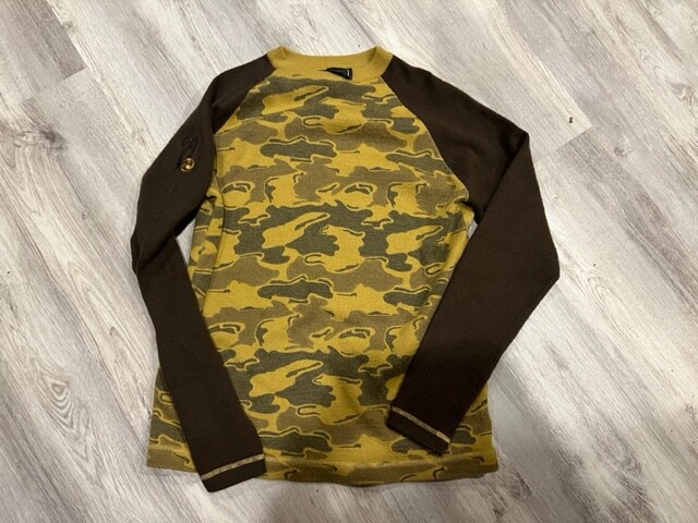Burton Snowboards Ronin Camo Sweater Medium Mid Base Layer Pull Over
