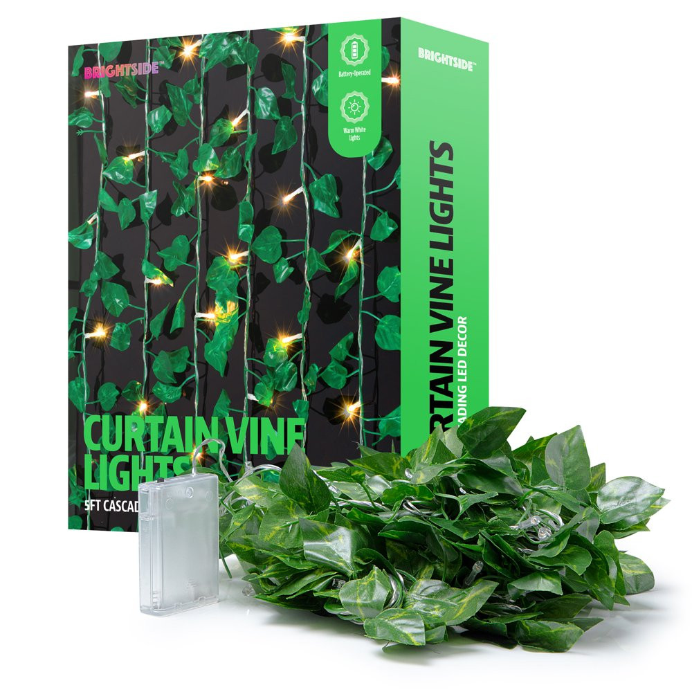 VINE LEAF STRING LIGHTS Cascading Curtain LEDS Warm White
