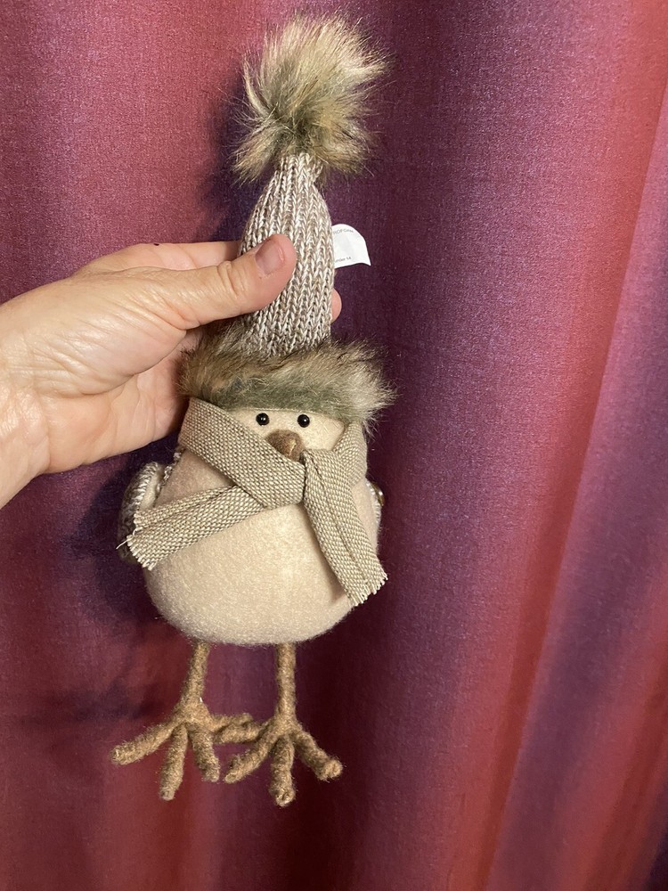 Fabric Brown Bird Figurine Pre Owned