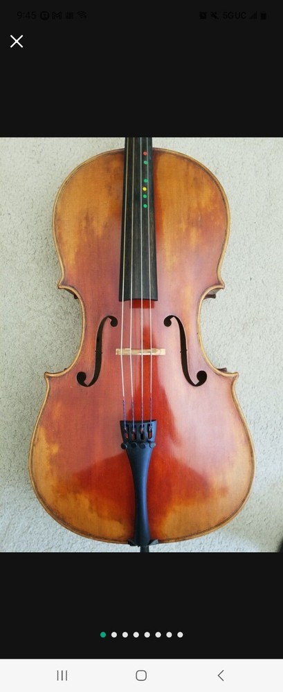 4 String Maestro European tone 1/2 Cello, flamed maple back