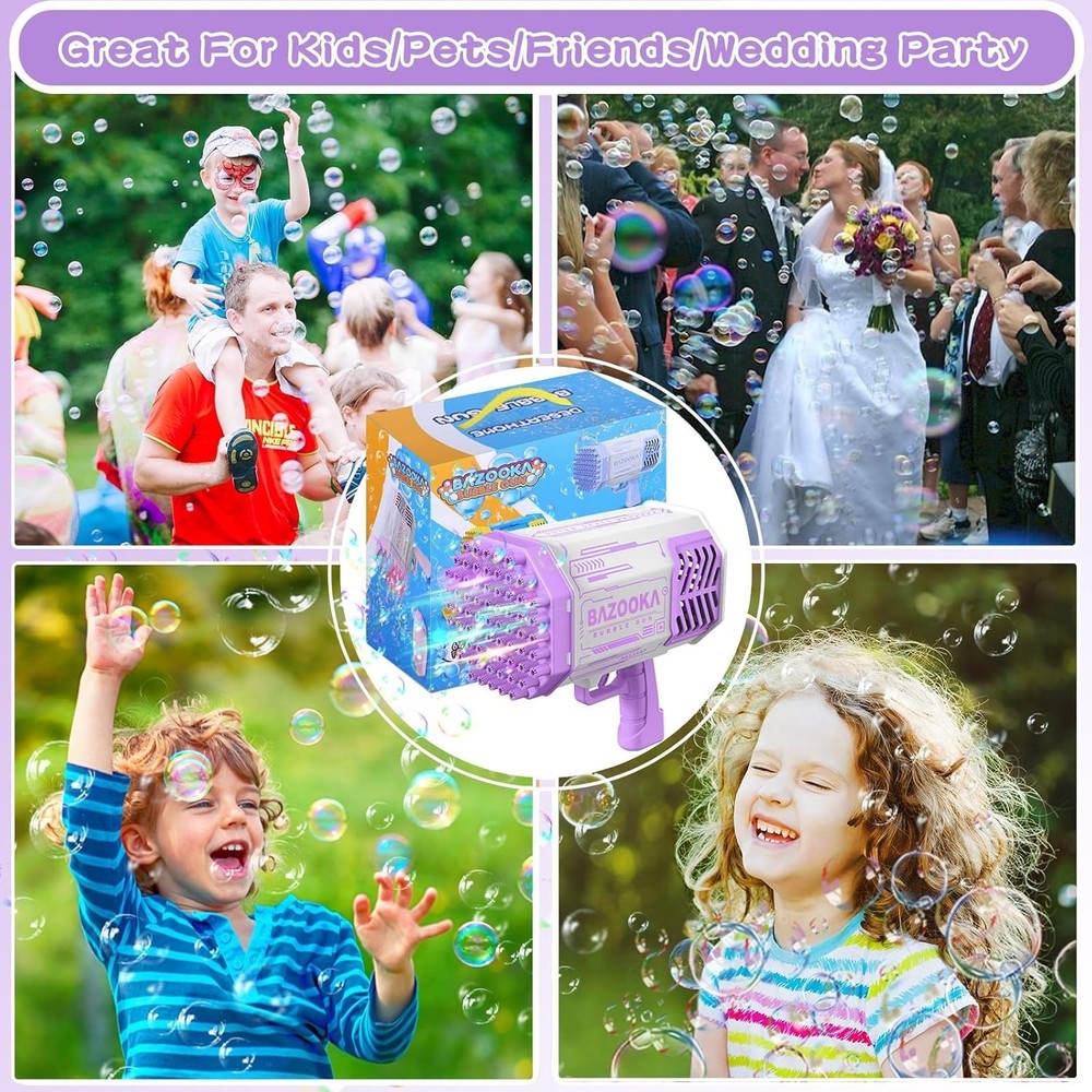 Bubble Gun with Colorful Light Effects