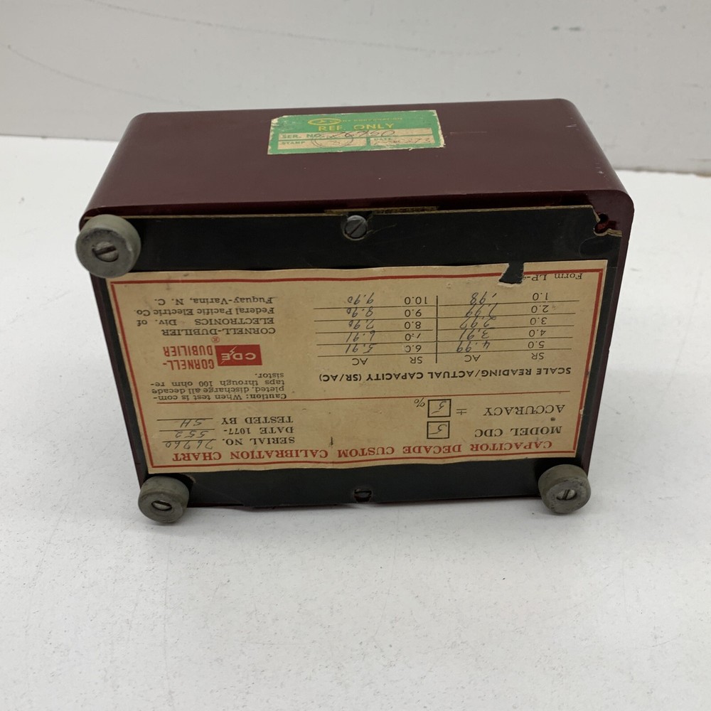 Cornell-Dubilier Electronics CDC-5 Decade Capacitor 600VDC 220VAC