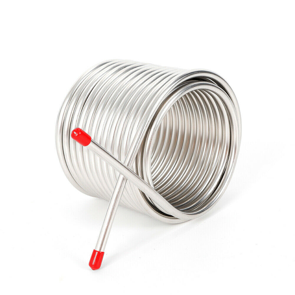 50' Stainless Steel Wort Chiller Cooling Coil Pipe Home Brewing Beer Immersion