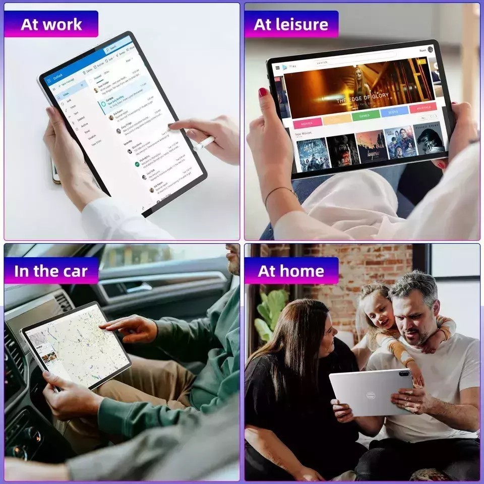 SGIN 10.1'' Tablets 4GB 64GB ROM Android 12 Quad-Core Processor WiFi Dual Camera