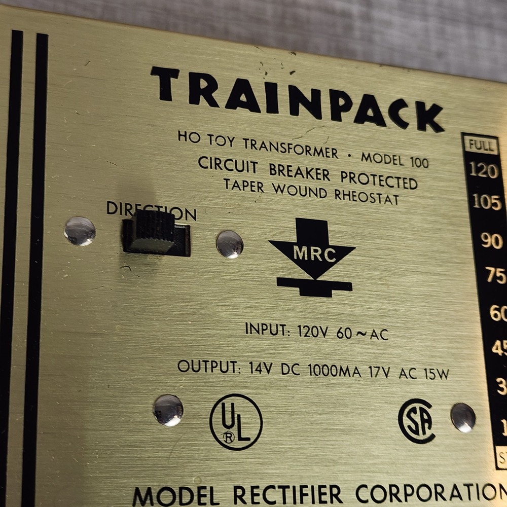 MRC TrainPack Model 100 Train Controller Power Transformer N / HO Scale