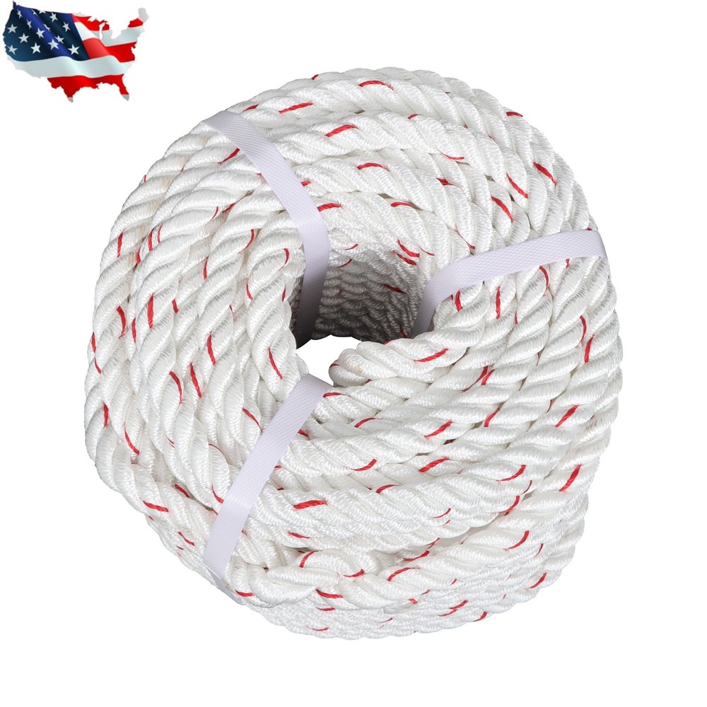 Pulling Rigging Line 5/8" × 120' Double Braid Nylon Polyester Arborist Bull Rope