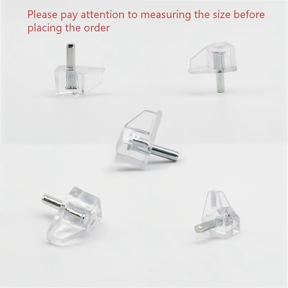 3 mm Shelf Support Peg Clear Plastic Cabinet Pins Holder...