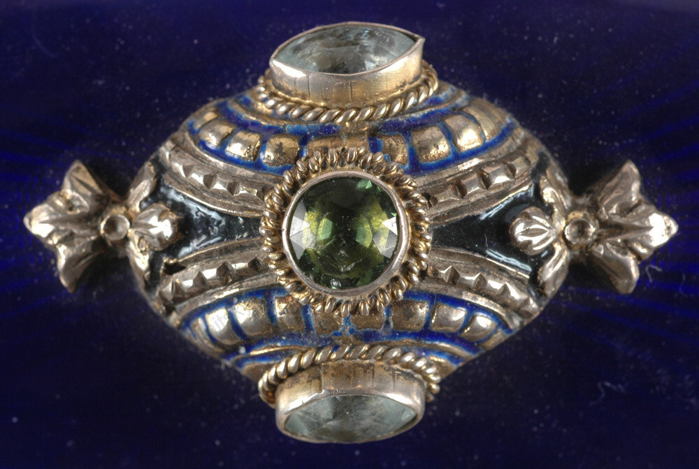 "Splendid Austrian Neorenaissance Cassette" silver, enamel, stones, 19th c.