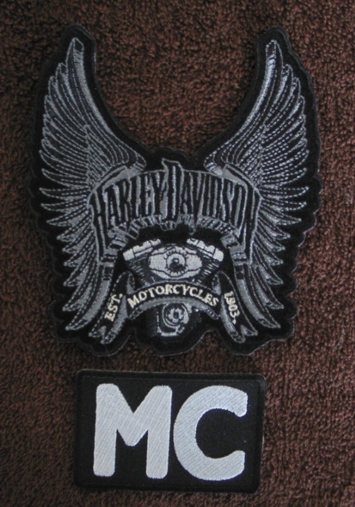 Harley Davidson EMB Engine Wings Patch / Emblem Plus -