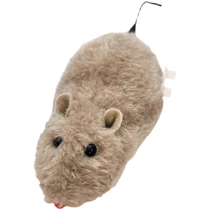 Interactive Cat Toy with Cartoon Mouse Design, Durable Plastic No Battery Needed