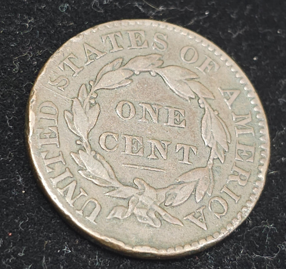 1829 Coronet Head , coronet Large Cent , F / VF