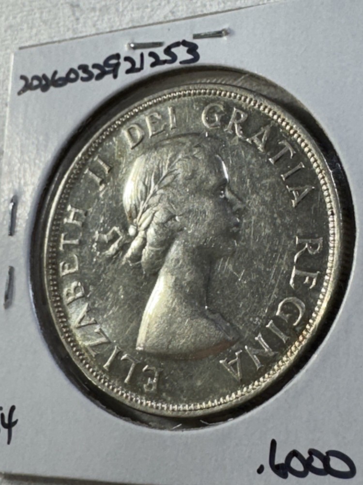 1953 Canada $1 Silver Coin Cleaned