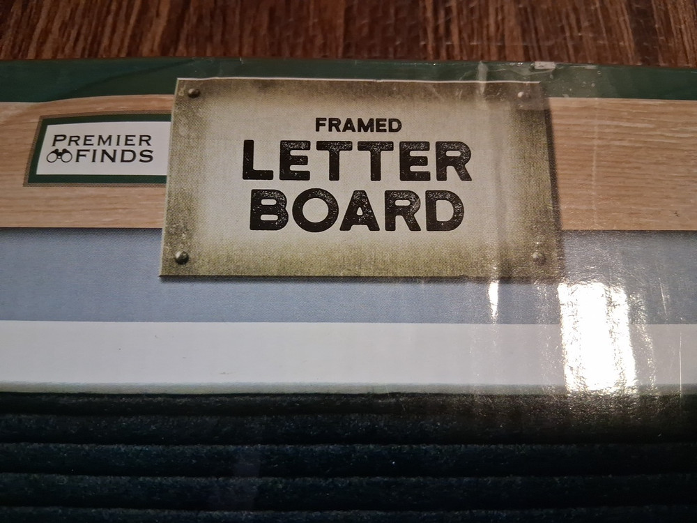 Premier Finds Framed Letter Board