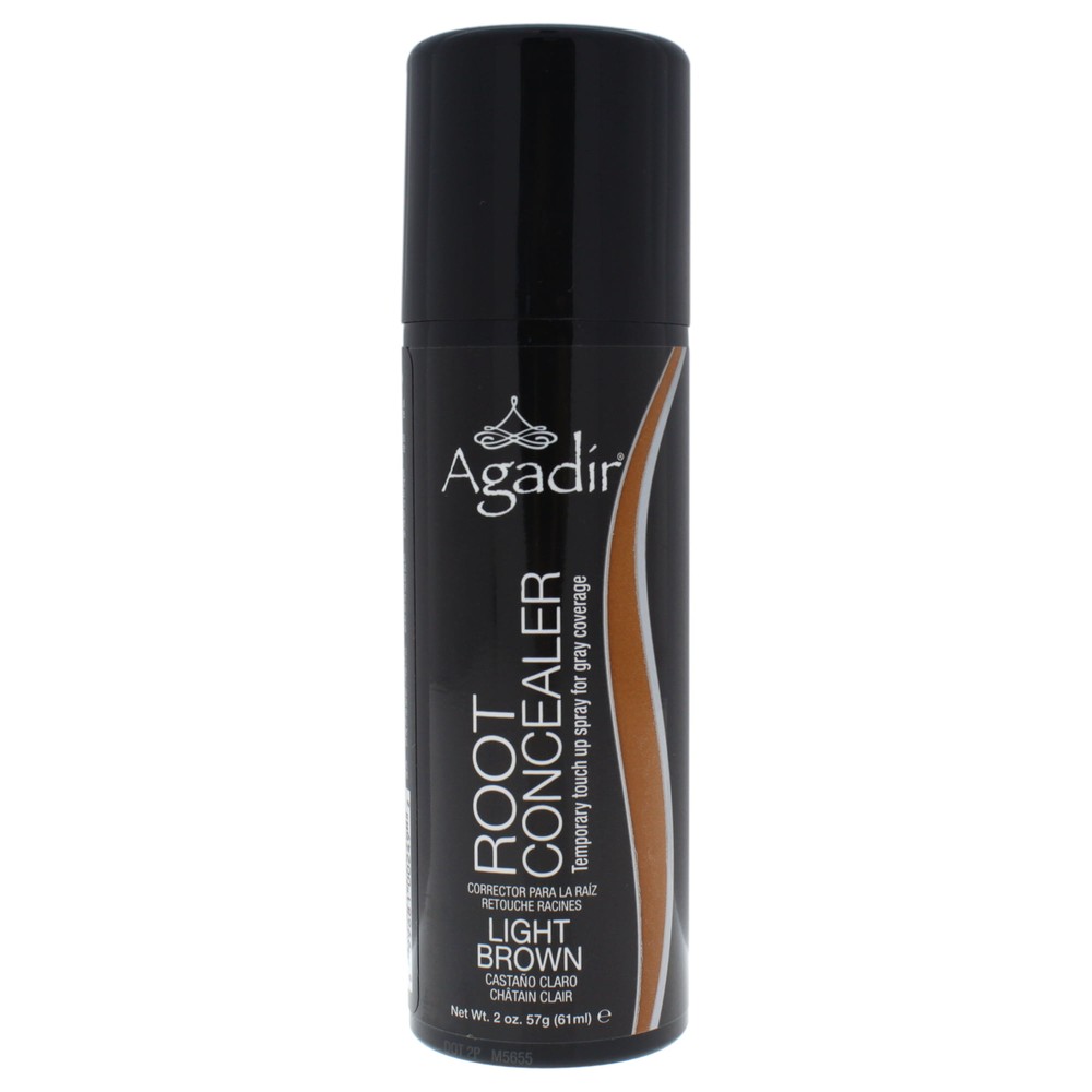 AGADIR Root Concealer For Gray Coverage, Black, 2 oz