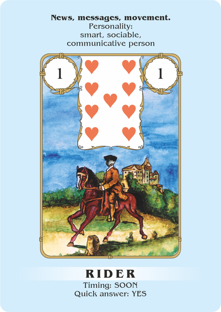 Lenormand: Quick Answers, tutorial Lenormand oracle deck for beginners