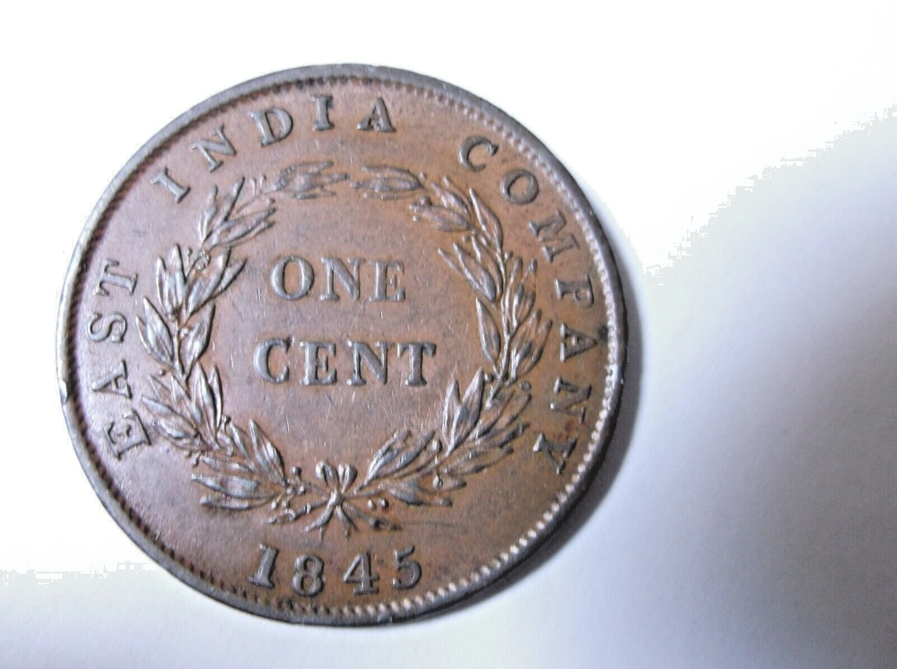 1845 One Cent Straits Settlement ,High Grade