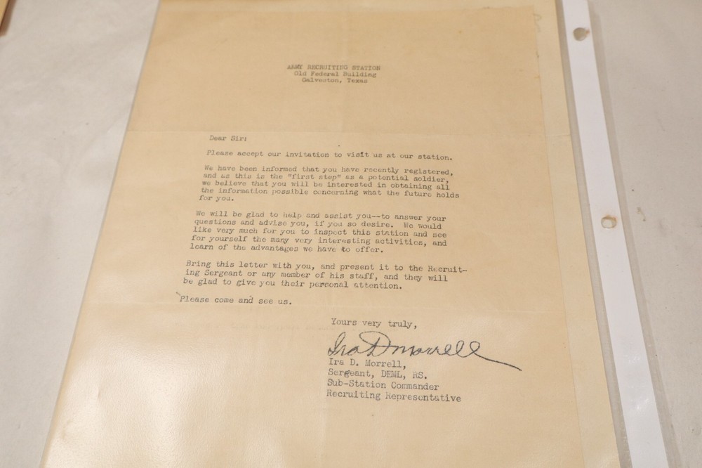 WWII Era Selective Service Army Navy Recruiting Training Orders Misc.
