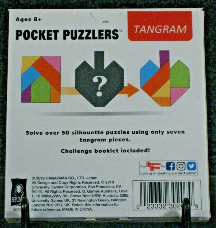 Bepuzzled Tangrams Pocket Puzzle
