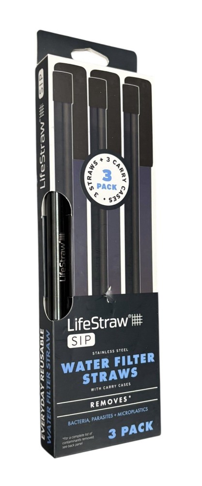 LIFESTRAW SIP 3 PACK Water Filter Straws