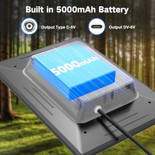 Trail Camera Solar Panel, Trail Camera Solar Panel with Built-in 5000mAh Large
