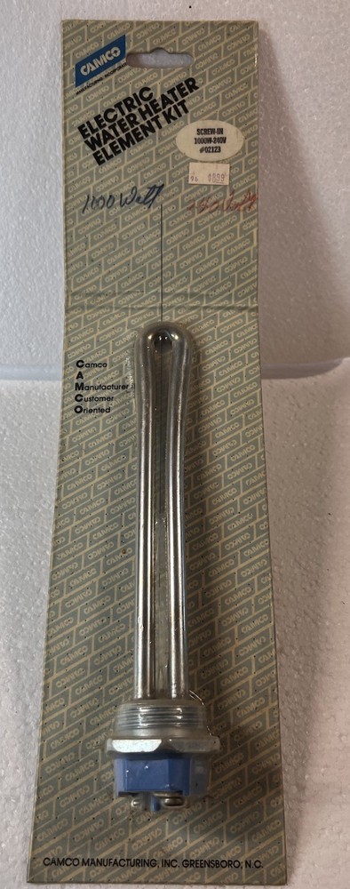 Camco 02123 Electric Water Heater Element Kit NOS