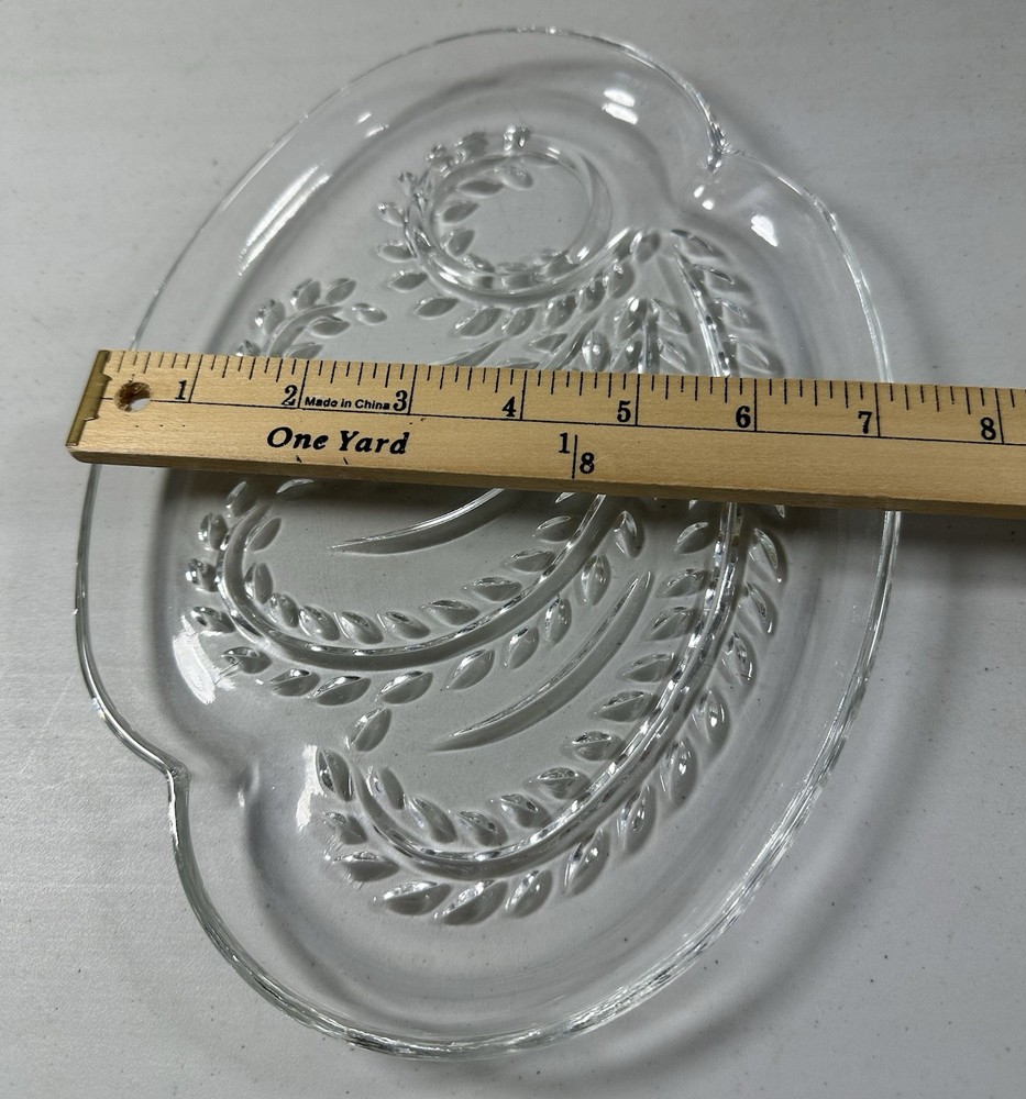 Plate 4pc Glass Appetizer Serving Plate Dip Holder Edge Kitchen Serving Platters