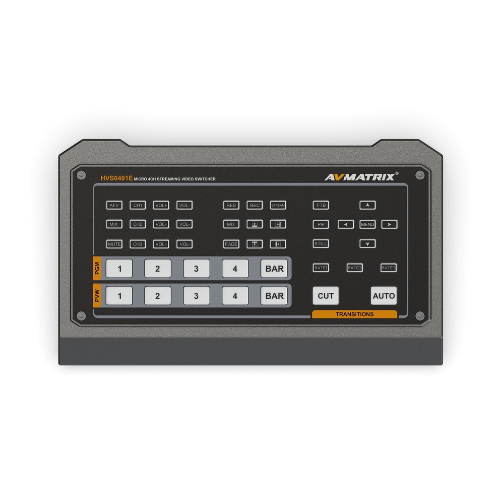 Avmatrix HVS0401E Micro 4-Channel HDMI/DP Multi-camera Video Mixer Switcher USB