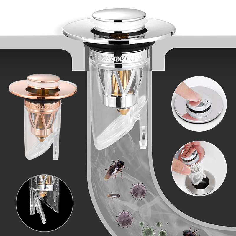 Sink Strainer Plug Stopper Washing Basin Core Bounce Pop-Up Steel Drain Filter❥