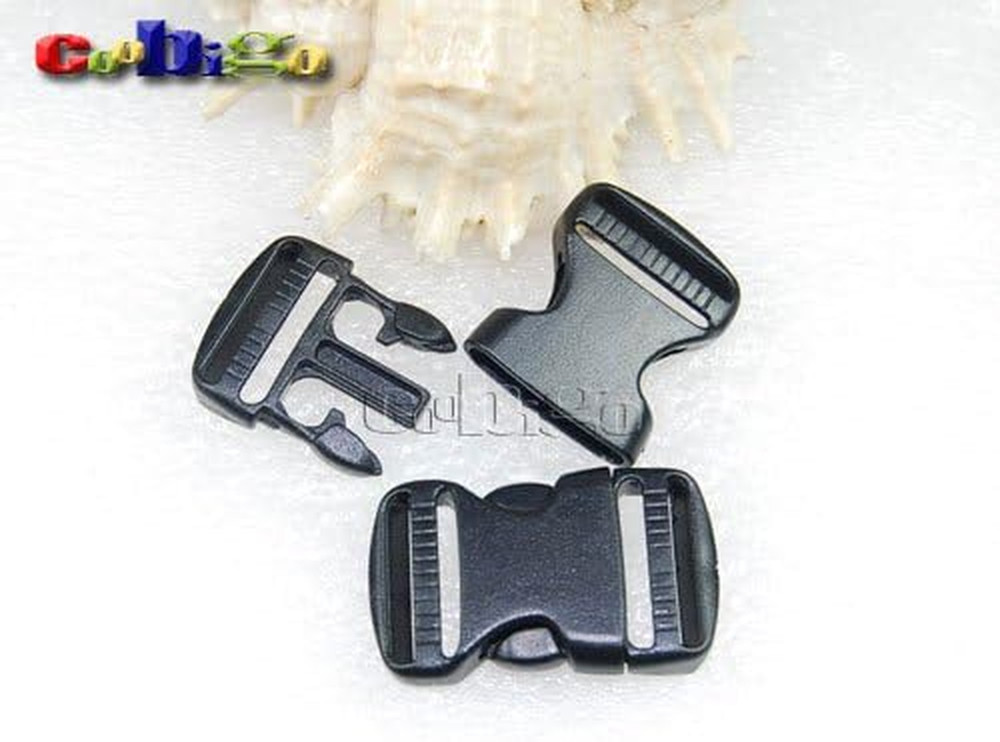 5 Pack 3/4" Side Release Buckle Dual Adjustable 5 Yards 3/4" PP Strap Webbing Ou
