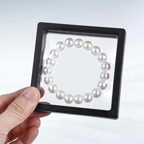 12 Pcs 3D Floating Frame Display Case, Challenge Coin Display Stand Holder