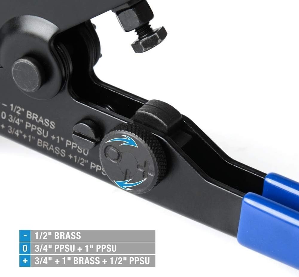 User-Friendly PEX Ring Removal Tool for Copper Crimp Rings - Size Adjustable