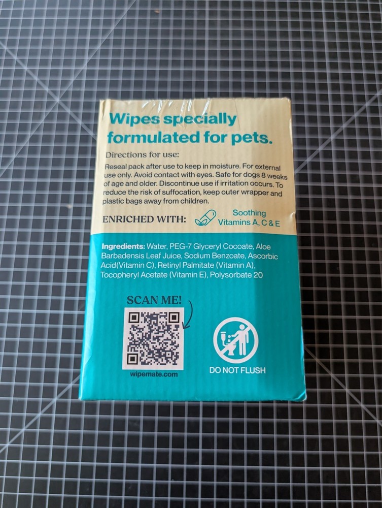 Wipemate Pet Wipes 2 pack 200 ct