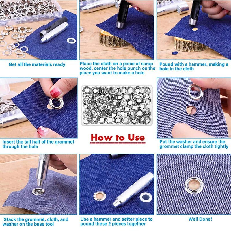 Grommet Tool Grommets Eyelets Installation Tool 12mm Inside Diameter for Clothes
