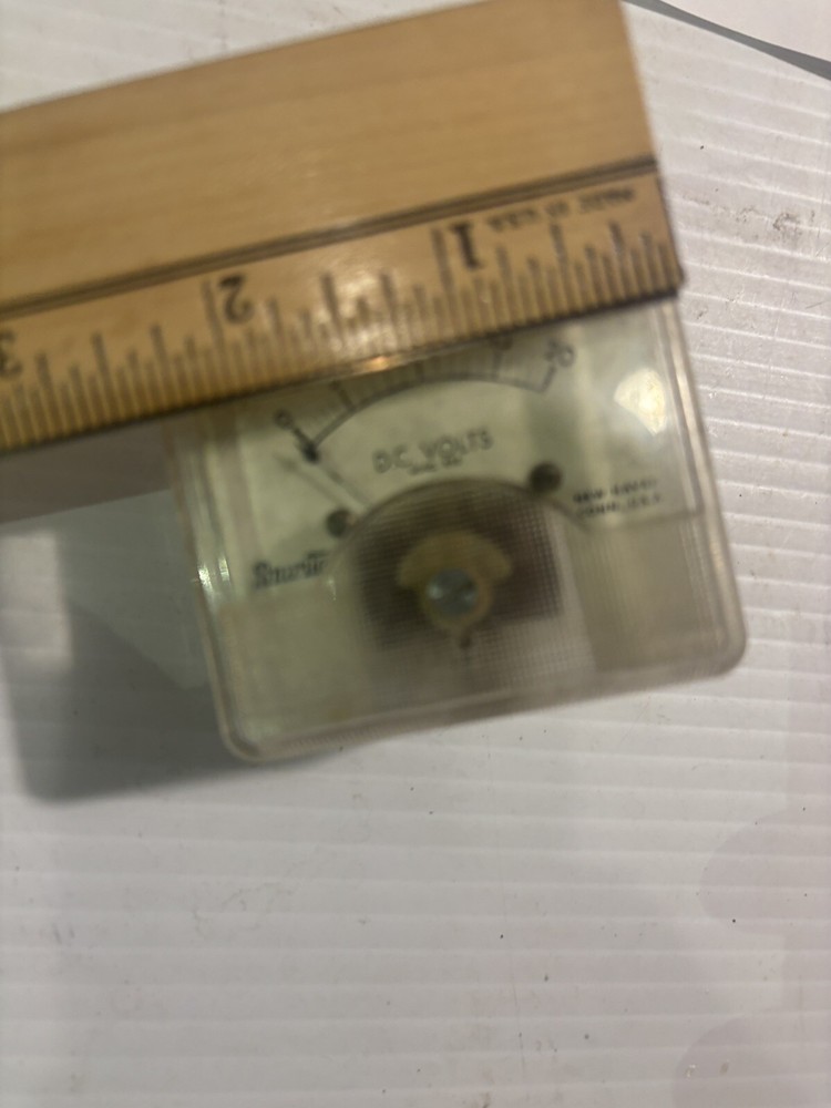 VINTAGE SHURITE 2V DC PANEL METER DC VOLTS 0-20 - AS-IS, ISSUES