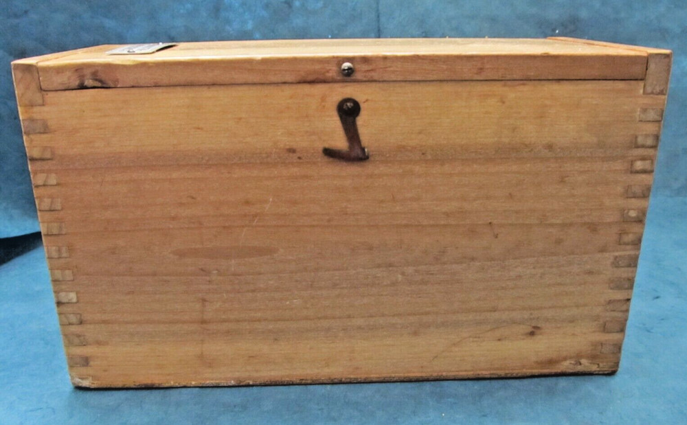 Vintage Microscope model 300 Precision Optical Co. Pine wood box