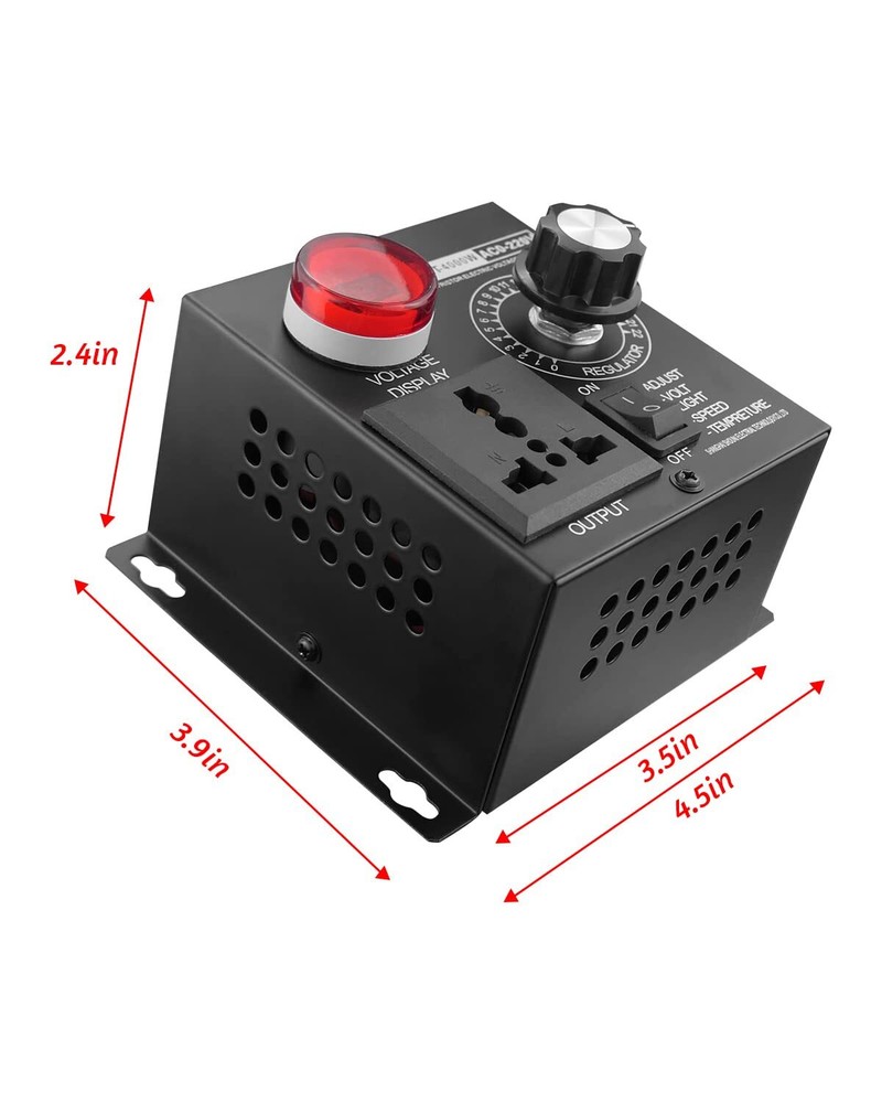 AC Variable Fan Speed Controller SCR Voltage Controller Fit for Fan Electric ...