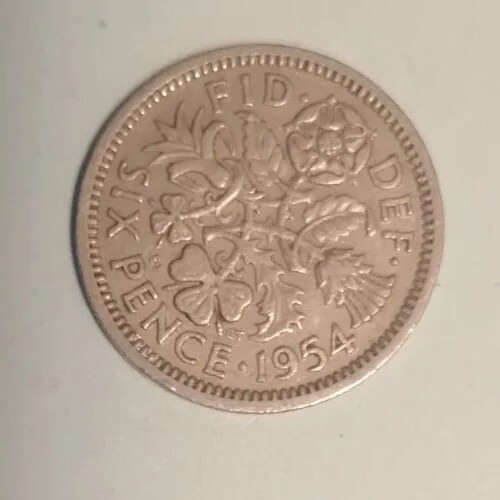 1954 6 Pence Elizabeth II